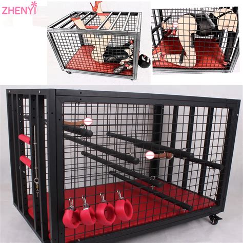 bdsm slave in cage